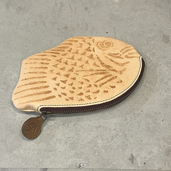 Genuine leather Taiyaki pouch