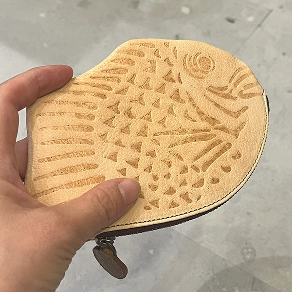 Genuine leather Taiyaki pouch