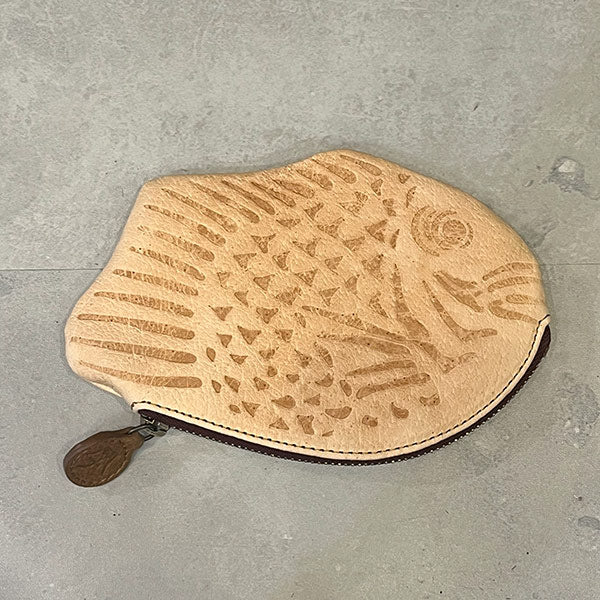 Genuine leather Taiyaki pouch