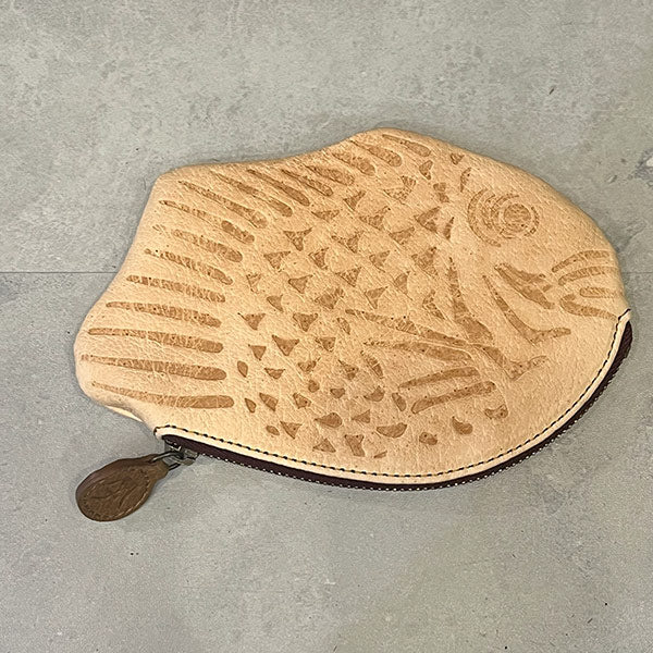 Genuine leather Taiyaki pouch