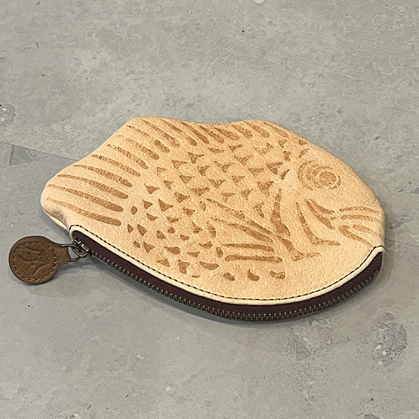 Genuine leather Taiyaki pouch