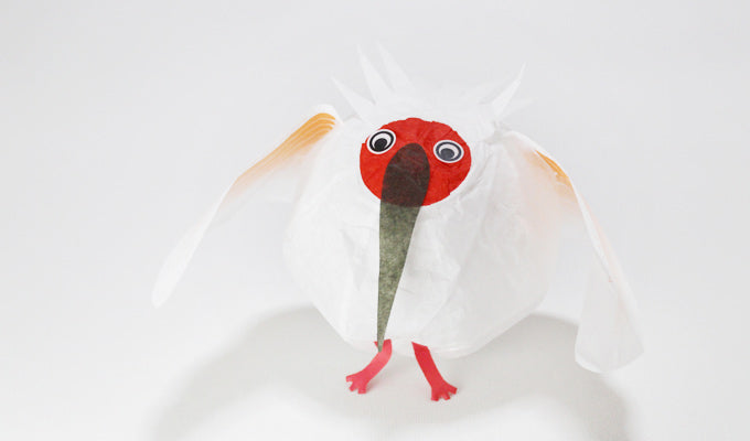 Paper Balloon Japanese Crested Ibis Letter Set