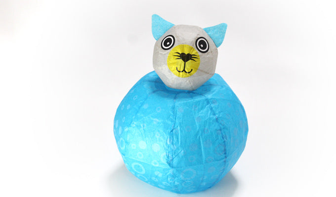 Paper balloon cat cage