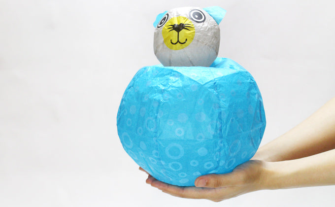 Paper balloon cat cage
