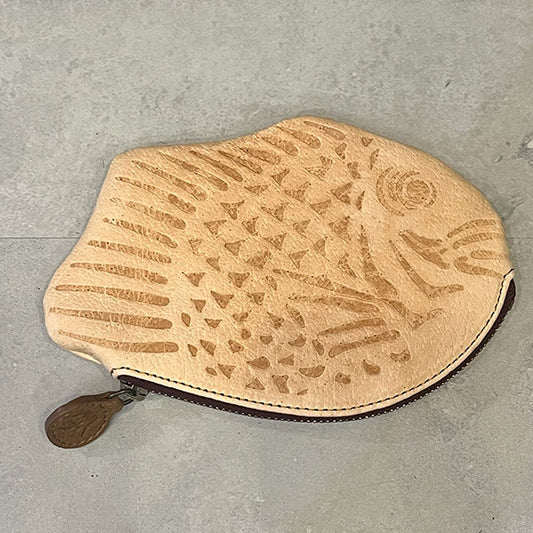 Genuine leather Taiyaki pouch